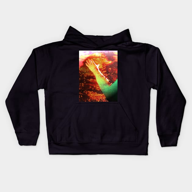 Digital collage and special processing. Ugly close up, amazing on distance. Mesmerizing. Hand, view. Life and death. Kids Hoodie by 234TeeUser234